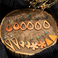Liquidation & Wholesale Lot: 164 Pairs Vintage Hollow Wooden Earrings