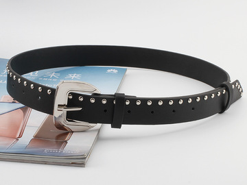 Buy Now: 50pcs willow nail punk wind belt personalized unisex belt