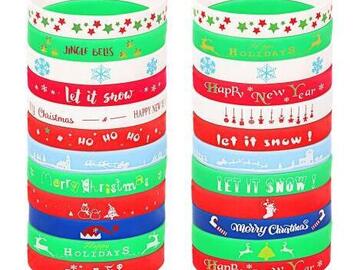 Comprar ahora: 96PCS Cute Christmas Silicone Bracelet Christmas Decorations