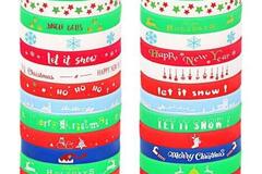 Buy Now: 96PCS Cute Christmas Silicone Bracelet Christmas Decorations