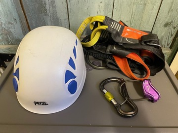 Hiring Out (per day): Winter climbers pack- Harness, Helmet and belay device