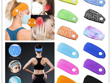 Comprar ahora: 24pcs button women's headband men's headscarf mask bracket
