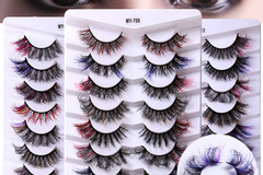 Comprar ahora: 210pairs/420pcs color mink hair false eyelashes