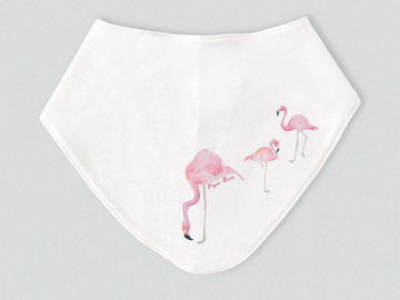  : Flamingos bandana bib