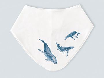  : Whales bandana bib