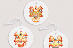  : Lion dance hanging decorations