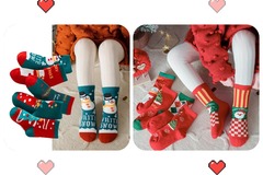 Comprar ahora: 80 pairs of Christmas socks combed cotton socks for children