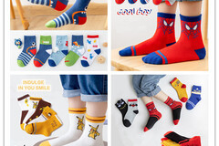 Comprar ahora: 80 pairs of cartoon series cotton socks for children