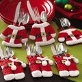 Buy Now: 100sets Christmas table decoration Cutlery Bag clothes pants