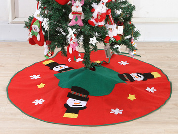 Buy Now: 24pcs Christmas tree skirt 90cm plum blossom heart tree skirt
