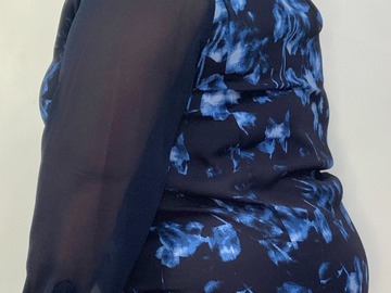 Selling: Electric Blue Floral Zipper Top