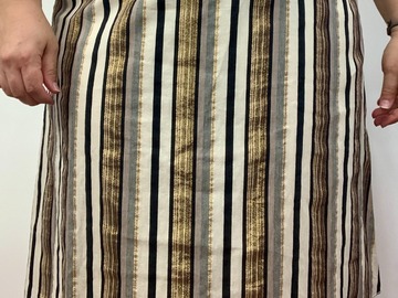 Selling: Metallic Stripe Drawstring Waist Skirt