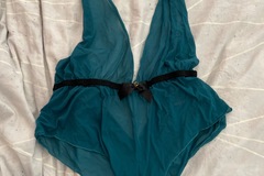 Selling: Teal crotchless teddy