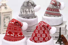Buy Now: 20pcs snowflake fawn knitted Christmas hat adult hat decoration