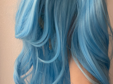 Selling with online payment: Blue Cosplay Wig with bangs