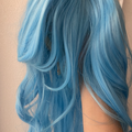 Selling with online payment: Blue Cosplay Wig with bangs