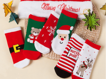 Comprar ahora: 40 Pairs of Children's Christmas Cotton Socks