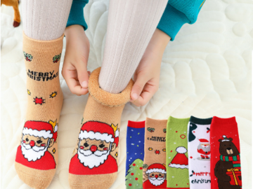 Comprar ahora: 50Pairs of Winter Thickened Children's Christmas Socks