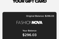 Vente: e-Carte Cadeau Fashion Nova (301,40€)