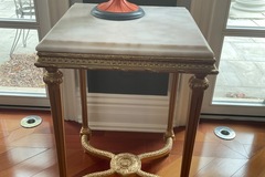Selling: Gold and marble tables 