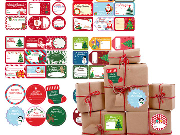 Comprar ahora: 900 Pcs/100 Sheets Christmas DIY Gift Tags Stickers