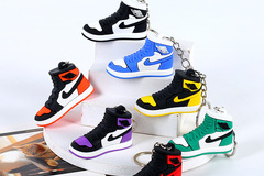 Buy Now: 100pcs cartoon soft rubber keychain ring stereo sneakers keychain