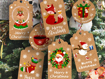 Comprar ahora: 1000Pcs Christmas DIY Handmade Card Gift Wrapping Tag Decor