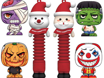 Comprar ahora: 50pcs Christmas Cartoon Doll Pop Tubes Sensual Decompression Toys