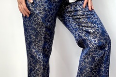 Selling: Gold Lamé Floral Print Trousers