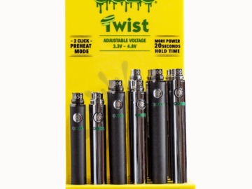  : OOZE 1100mAh Twist 3.3V to 4.8V Battery Assorted Display