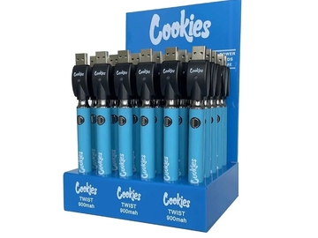  : Cookies Vape Battery With Charger 30 pcs Display 900mAh