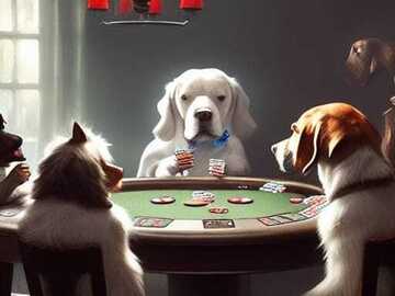 Selling: Dogs playing poker