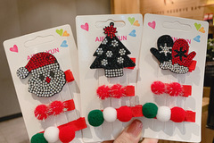 Buy Now: 60sets/180pcs Christmas hair clips children's headdress hair clip