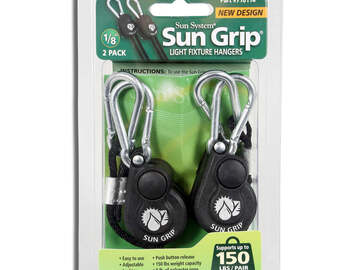  : Sun Grip Push Button Light Hanger 1/8 in - 1/Pair
