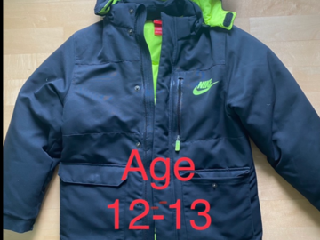 Winter sports: Nike Ski Jacket Coat Blue Green size 147-158 age 12-13 