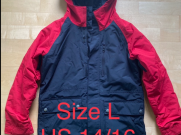 Winter sports: Burton Blue Red ski jacket size L 14/16 