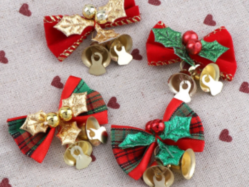 Comprar ahora: 80 Pcs Mixed Color Bow Bell Christmas Tree Ornaments