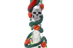  : Skulls and Roses Beaker Bong