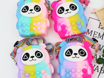 Buy Now: 24pcs macaroon red panda Bag Children's Diagonal Bag Coin Purse