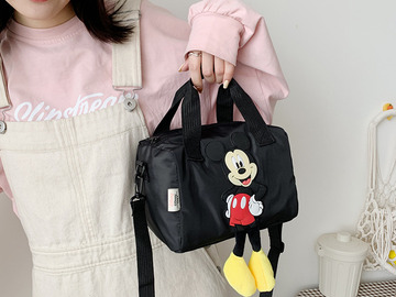 Buy Now: 12pcs cartoon Mickey shoulder bag bag Western slung cylinder bag