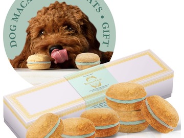 Selling: Mint Dog Macarons - Count 6