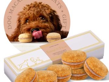Selling: Salted Caramel Dog Macarons - Count 6