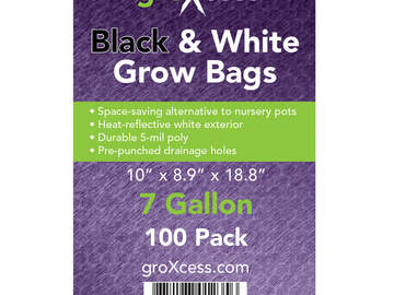 Post Now: Black & White Grow Bags, 7 gal, 100 Pack