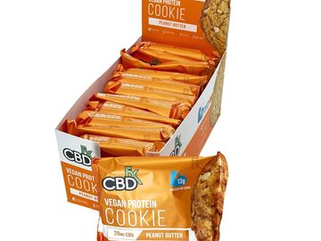  : CBDfx, CBD Vegan Protein Cookie, Peanut Butter, Broad Spectrum TH
