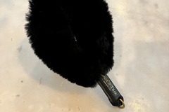 Selling: Shearling Fur Grip (Fur Leash Handle Accessory) - Black