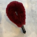 Selling: Luxe Shearling Fur Grip Leash Accessory - Burgundy