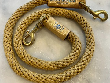 Selling: Luxe Rope Leash for Dogs - Tan with Champagne Sleeve