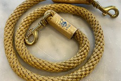 Selling: Luxe Rope Leash for Dogs - Tan with Champagne Sleeve