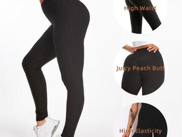 Buy Now: 4pcs ladies tight pants bubble pants hip high waist yoga pants