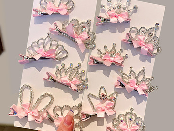 Buy Now: 80pcs children's stereo Crown hairpin clip hair accessories